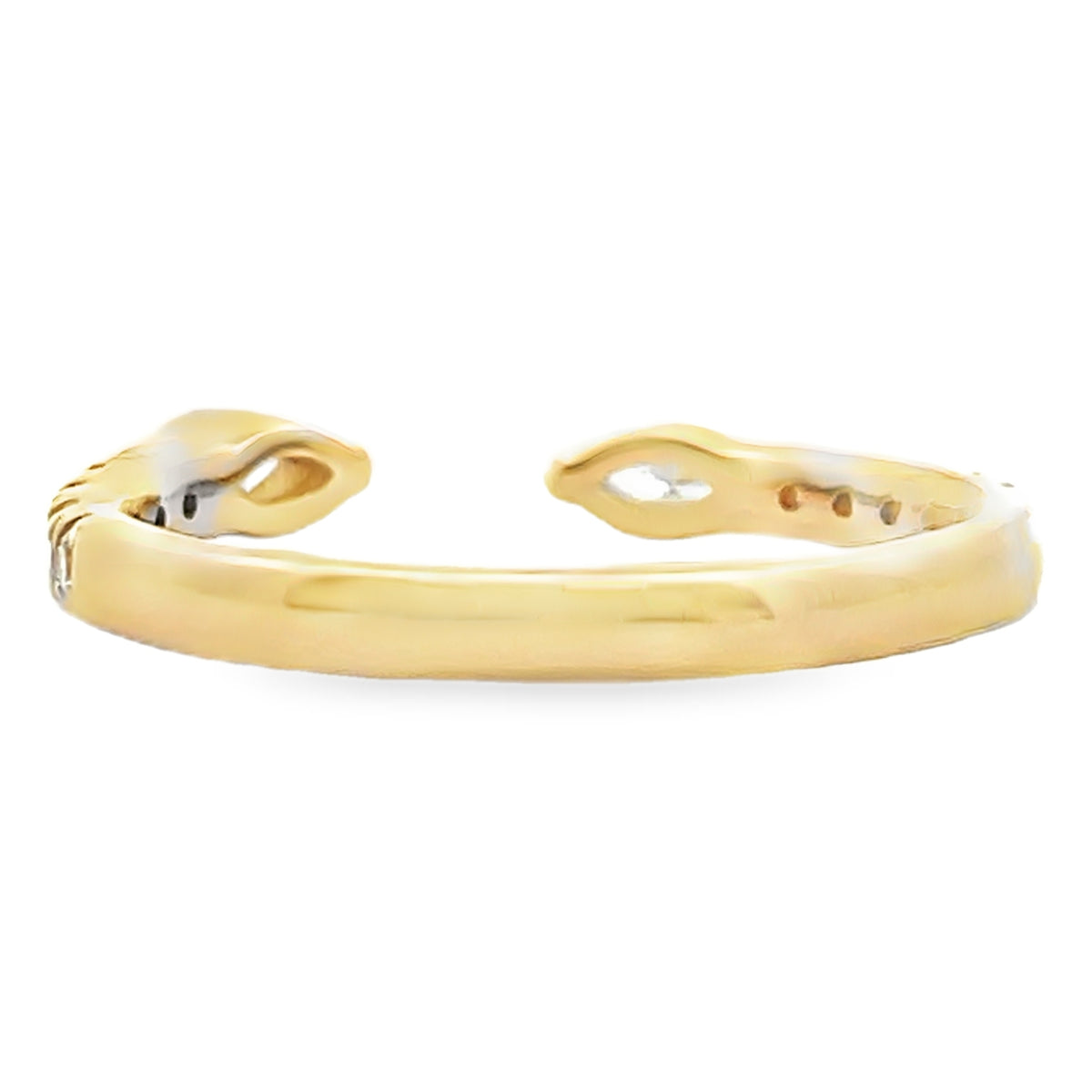 14K Yellow Gold 0.40 Carat Diamond Open Band