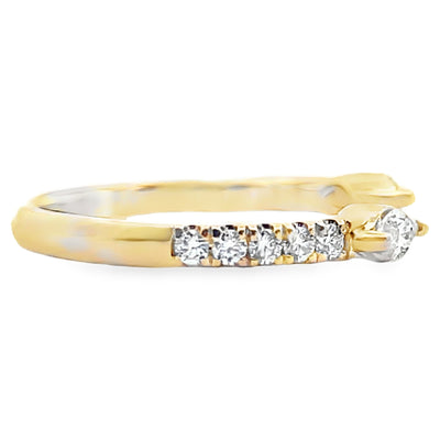 14K Yellow Gold 0.40 Carat Diamond Open Band