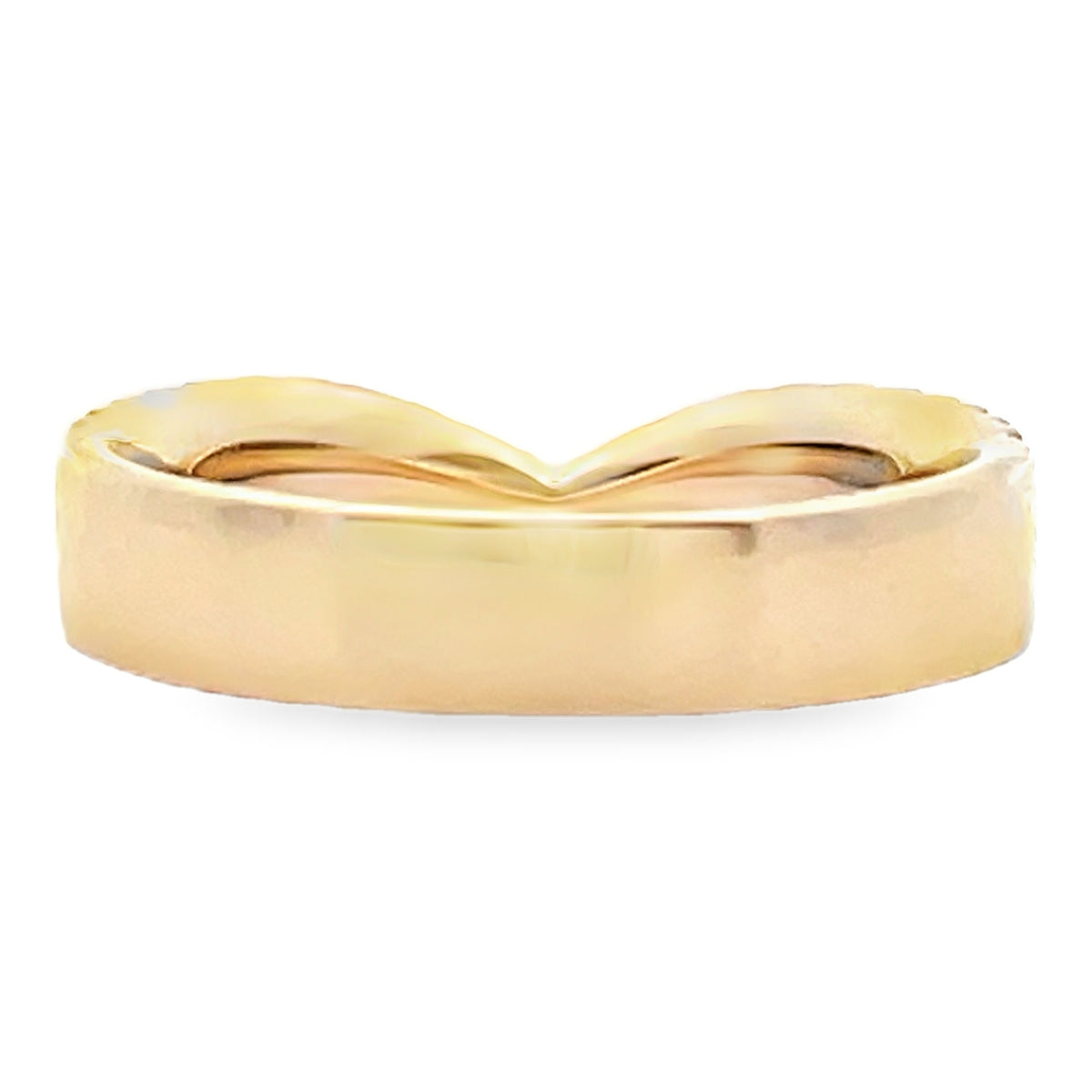 14K Yellow Gold 0.20 Carat Diamond V Band Ring