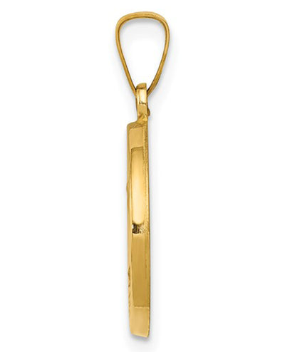 14K Yellow Gold St. Andrew Medal Hollow Pendant