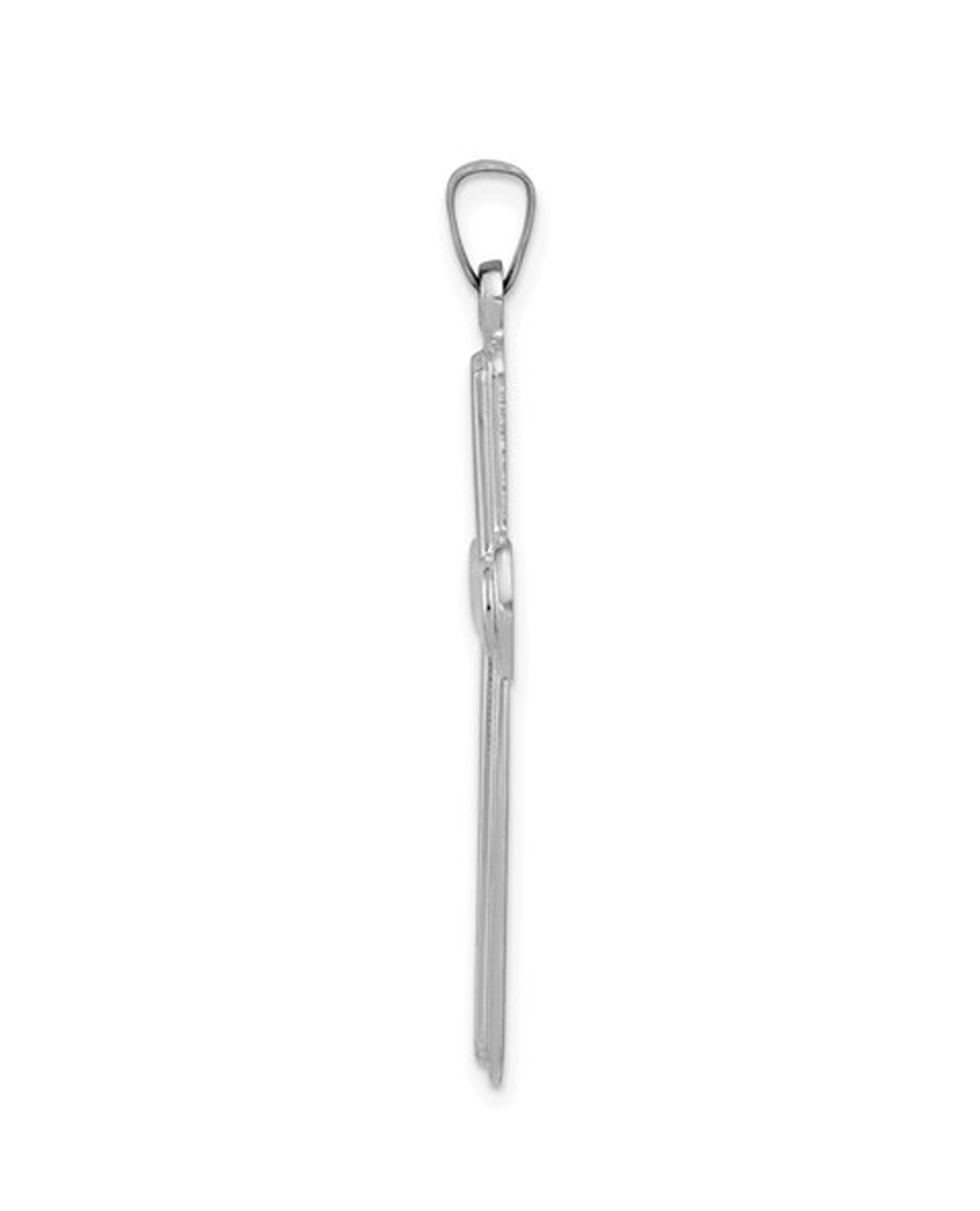 14K White Gold Latin Cross XR1563