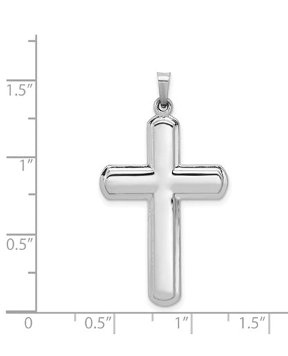 14K White Gold Latin Cross