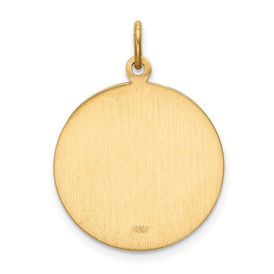 14K Yellow Gold St. Christopher Medal Pendant