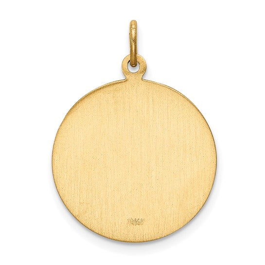 14K Yellow Gold St. Christopher Medal Pendant