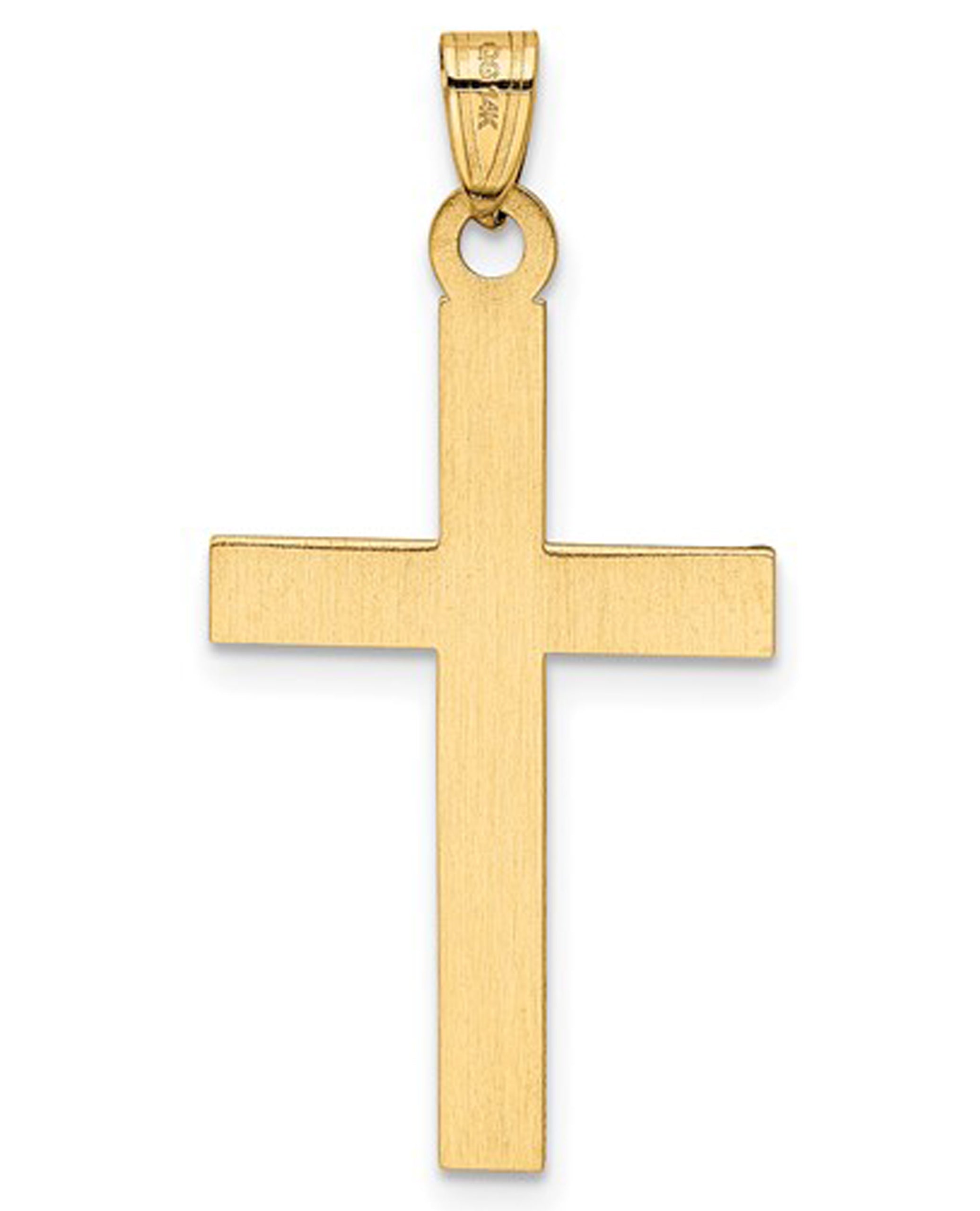 14K Yellow Gold Cross Charm