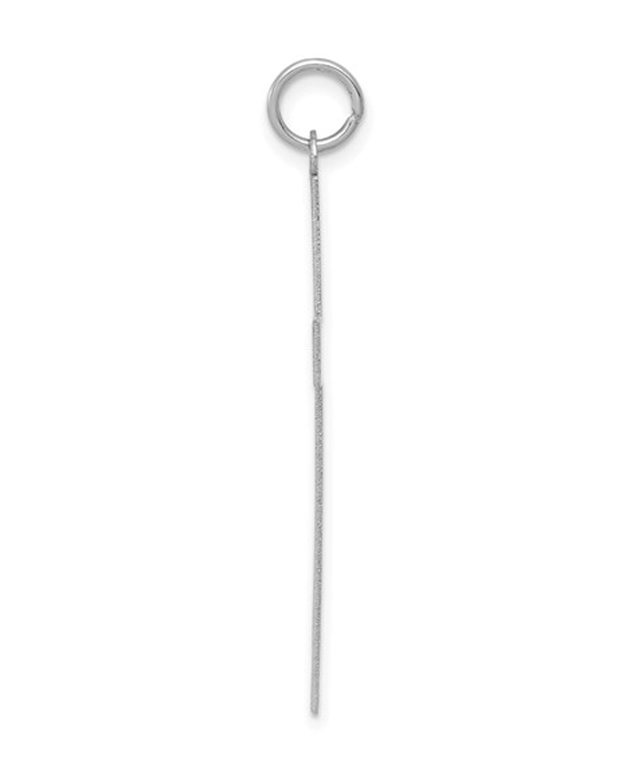 14K White Gold Laser Design Cross