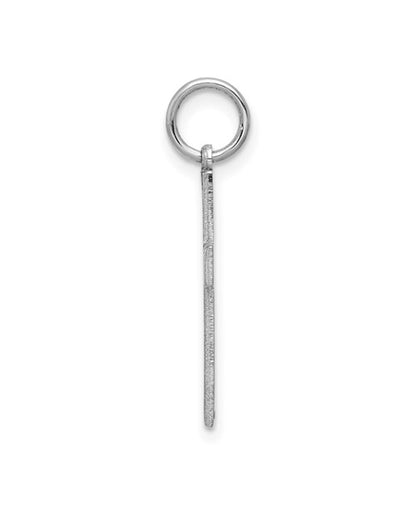 14K White Gold Solid Cross (Choose free shipping at checkout)