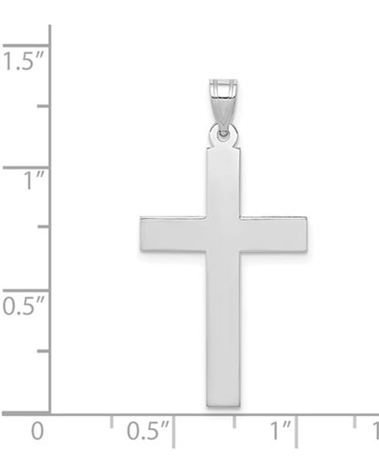 14K White Gold Cross (Choose free shipping at checkout)