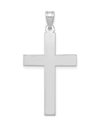 14K White Gold Cross (Choose free shipping at checkout)