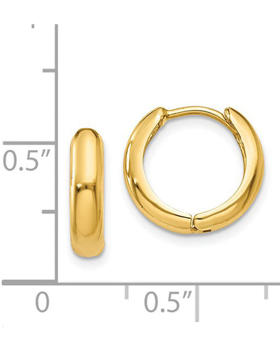 14K Yellow Gold Small Hoop Earrings