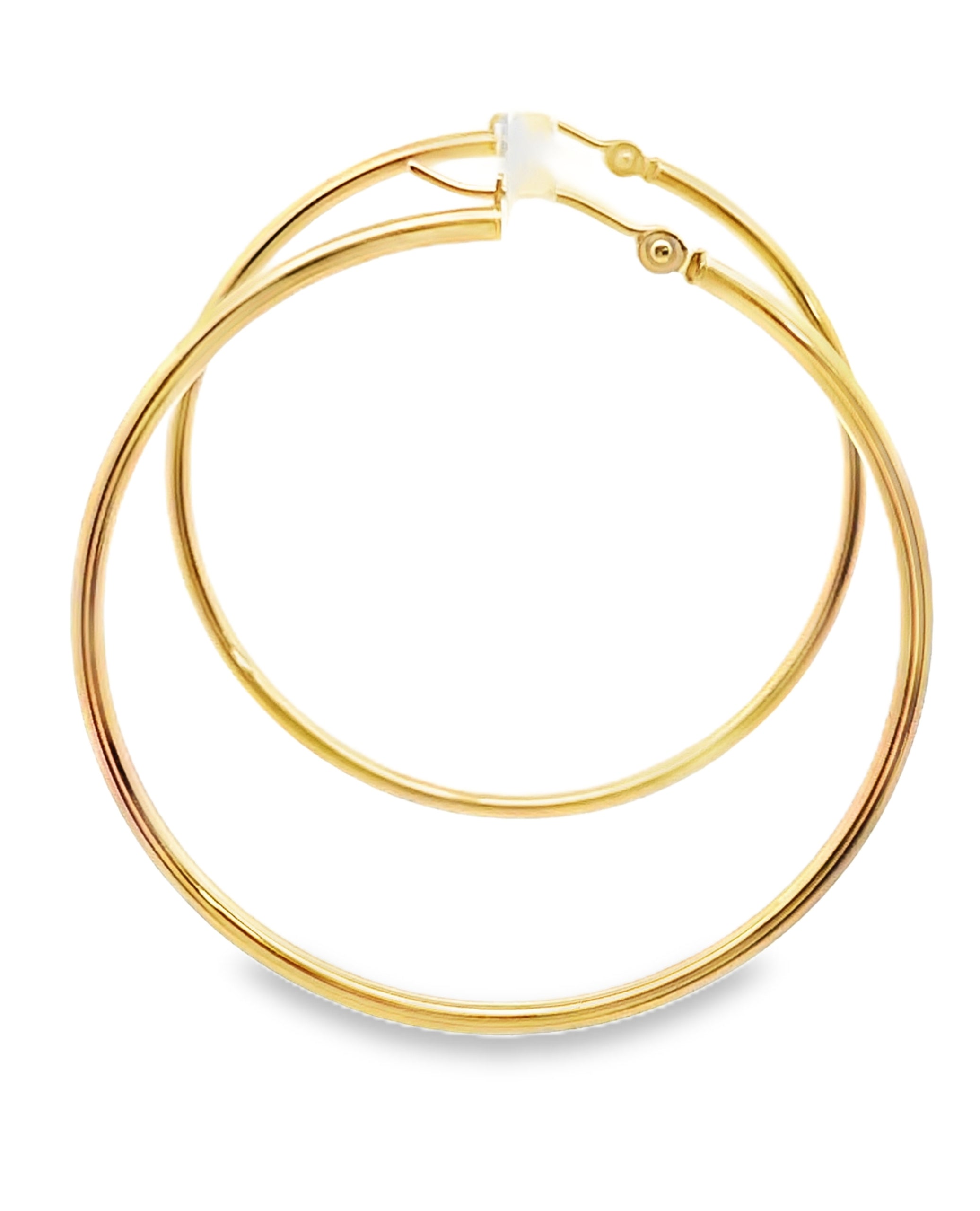 14K Yellow Gold 2mm Hoop Earrings