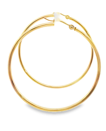 14K Yellow Gold 2mm Hoop Earrings
