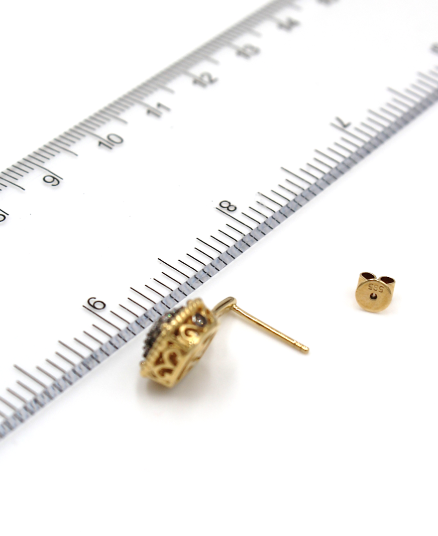 Le Vian 14K Yellow Gold Chocolate Diamond Square Shaped Drop Dangling Earrings