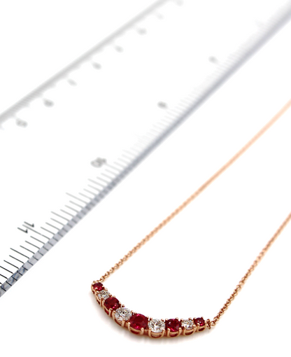 Zeghani ZP953-R Diamond Ruby Necklace