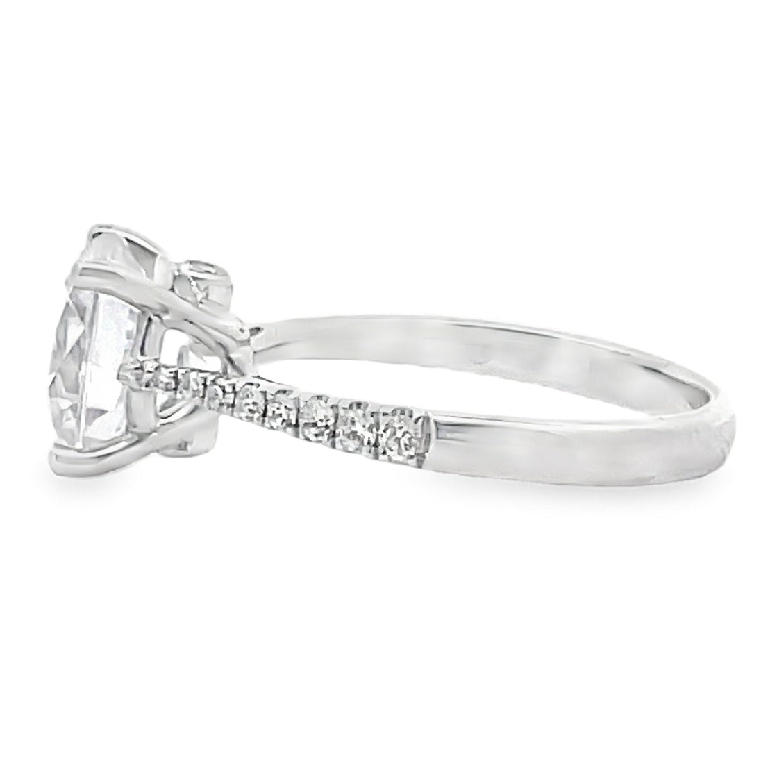 Zeghani ZR750 Solitaire Engagement Ring Setting for 9 Millimeter Round Stone
