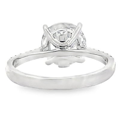 Zeghani ZR750 Solitaire Engagement Ring Setting for 9 Millimeter Round Stone