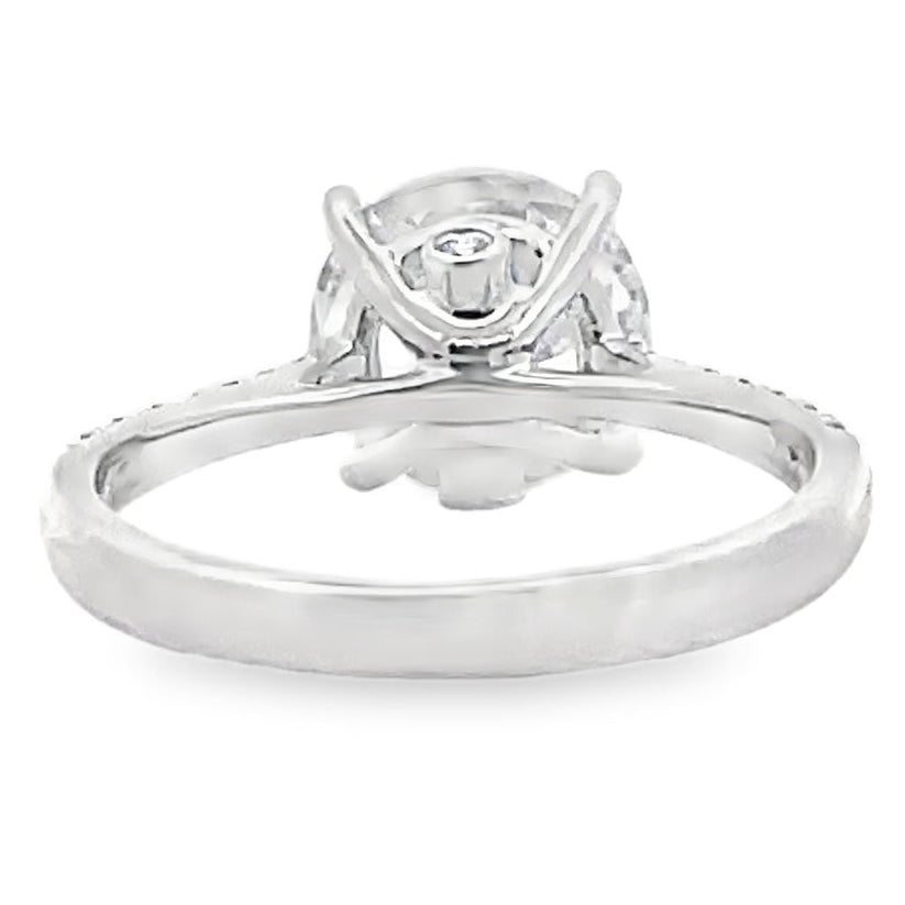 Zeghani ZR750 Solitaire Engagement Ring Setting for 9 Millimeter Round Stone
