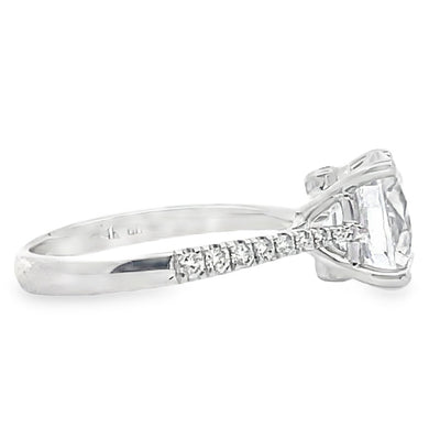 Zeghani ZR750 Solitaire Engagement Ring Setting for 9 Millimeter Round Stone