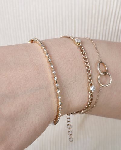 14K Yellow Gold 0.35 Carat Diamond Hinged Bangle Bracelet