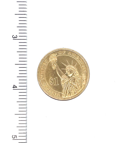 One Dollar Coin with Diamond Eyes - Thomas Jefferson