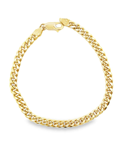 14K Yellow Gold Curb Chain Bracelet- 4.55mm