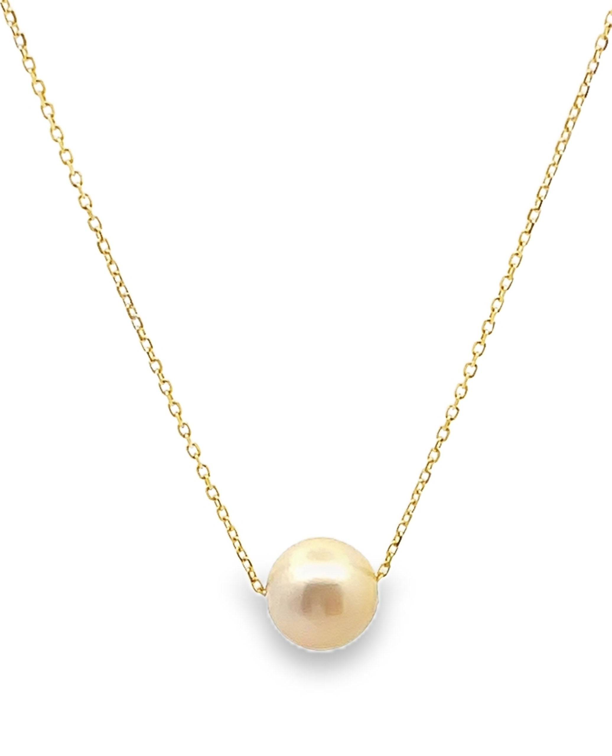 14K Yellow Gold Necklace with Cultured Pearl