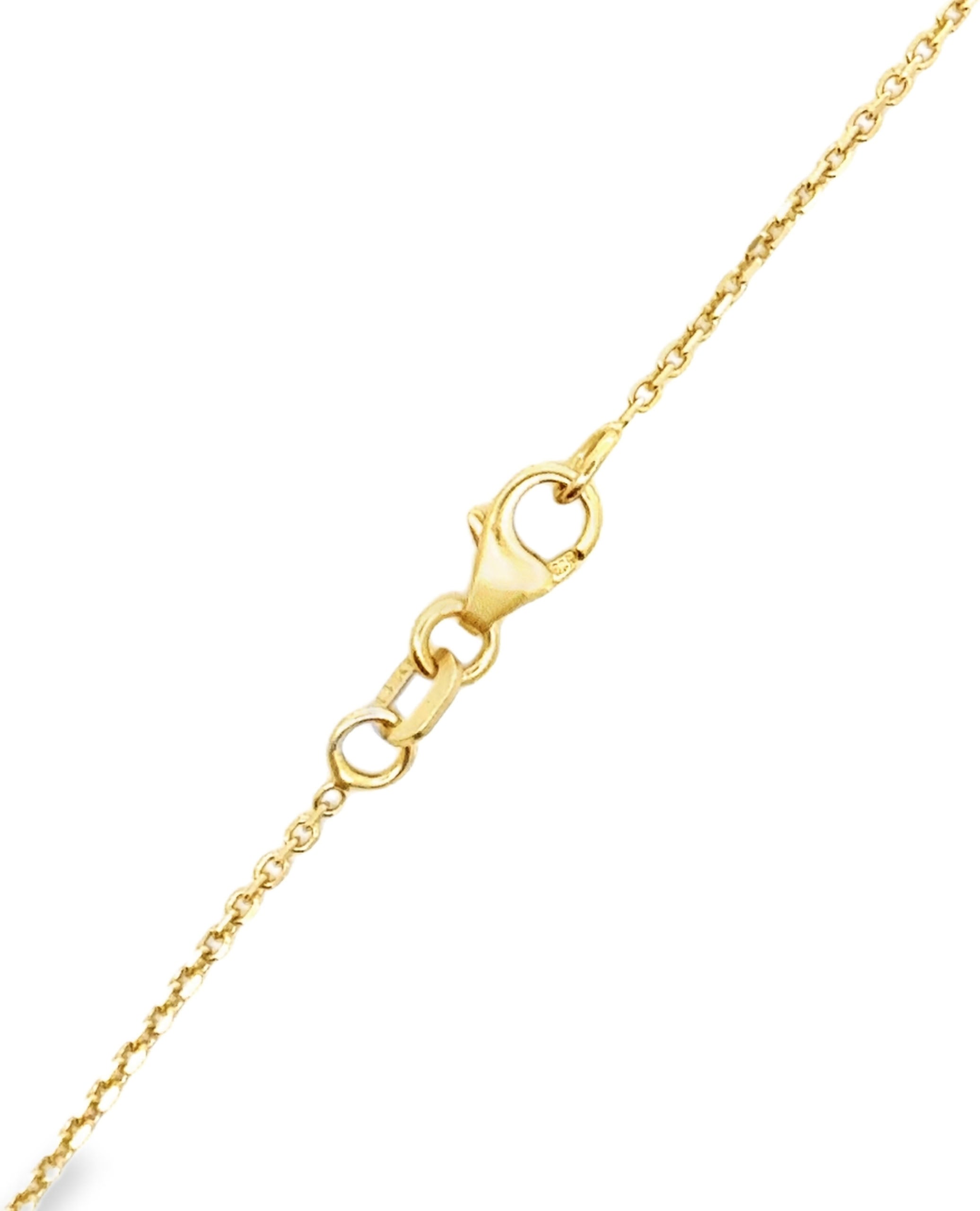 Pave Heart Pendant Necklace with Round Diamonds in 14K Yellow Gold