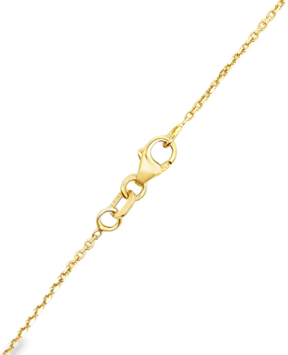 Pave Heart Pendant Necklace with Round Diamonds in 14K Yellow Gold