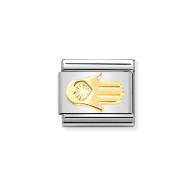 Nomination Composable Link 030149/47 Gold Etching Hand