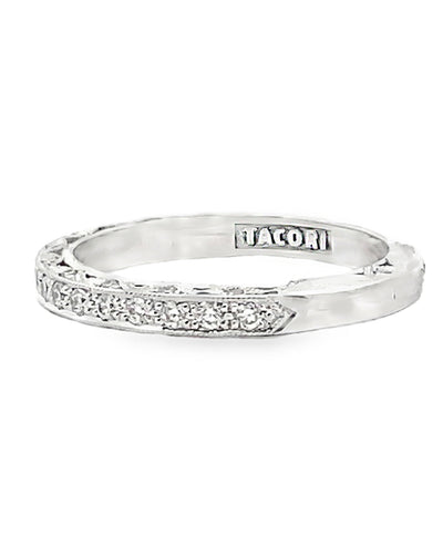 Tacori HT2516 18K White Gold Half Way Diamonds 0.33 Carats Blooming Beauties Wedding Band