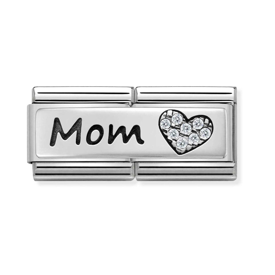 Nomination Composable 330731/06 Double Link Mom and Heart