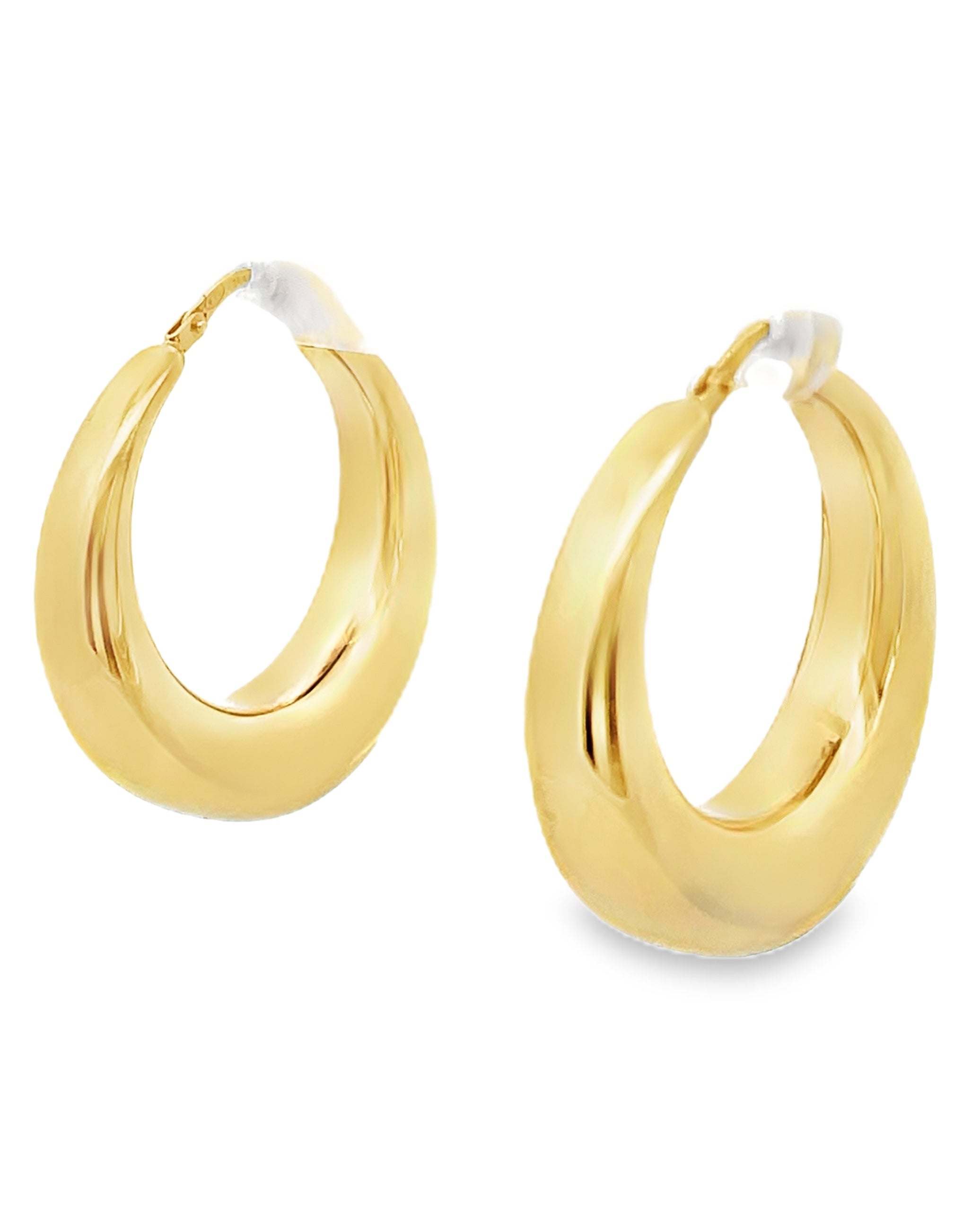 Marcello Pane ORELE 003G Hoop Earrings With Gold Overlay