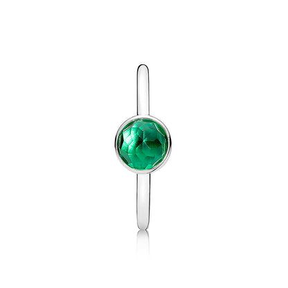 Pandora 191012NRG Sterling Silver Ring May Droplet, Royal-Green Crystal