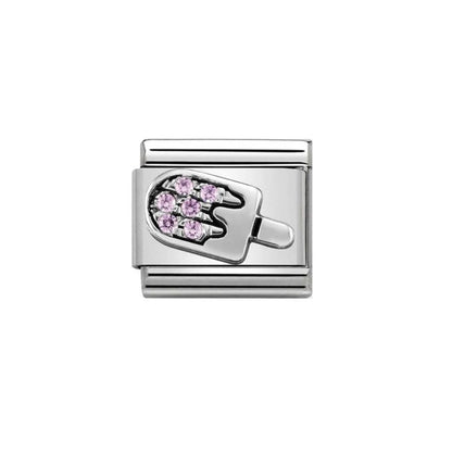 Nomination Composable 330304/27 Ice Cream with Pink Cubic Zirconia