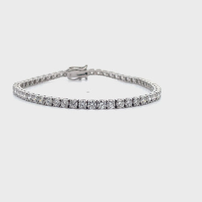 14K White Gold Lab Grown Tennis Bracelet