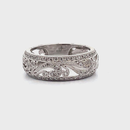 Kirk Kara KF1010DP-B 18K White Gold Angelique Diamond Ring