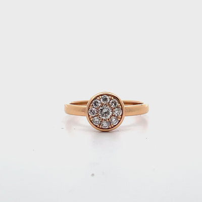18K Rose Gold Stackable Ring with Diamonds
