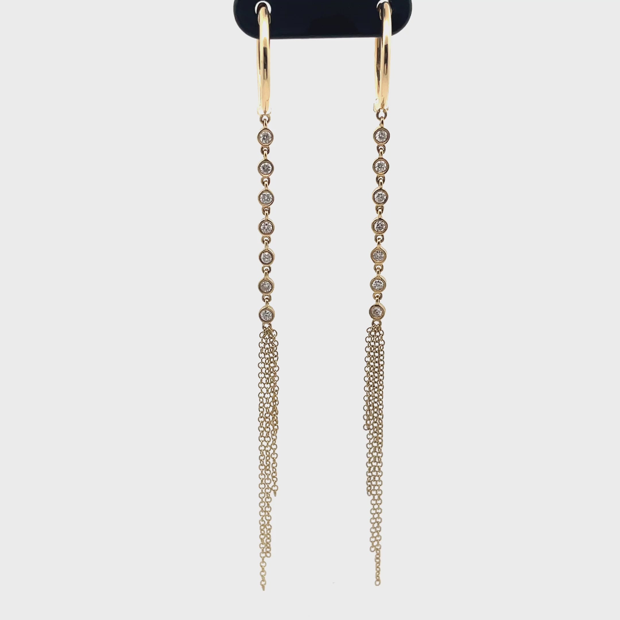 Meira T 1E8505/Y 14K Yellow Gold Long Tassel Duster Drop Earrings
