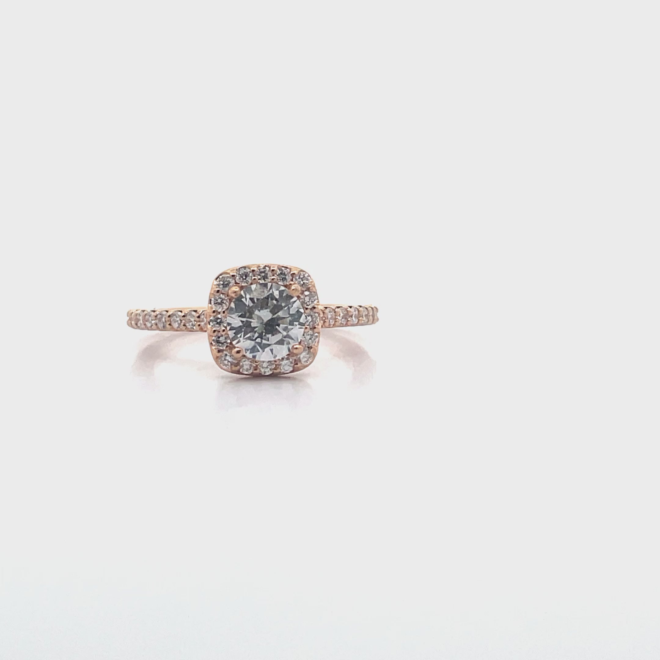 تحميل الفيديو: Ritani 1CUZ1321 18K Rose Gold French Set Engagement Ring Setting for 5 to 5.5 Millimeter Round Center Stone