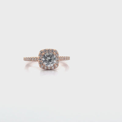 Ritani 1CUZ1321 18K Rose Gold French Set Engagement Ring Setting for 5 to 5.5 Millimeter Round Center Stone