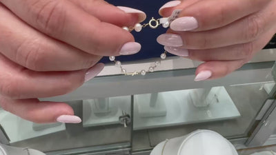 Religious Bracelet with Pearls and 14K Yellow Gold