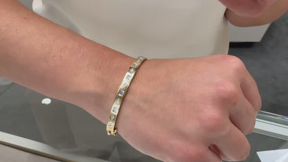 Allison Kaufman 14K Yellow Gold Bangle with Diamonds