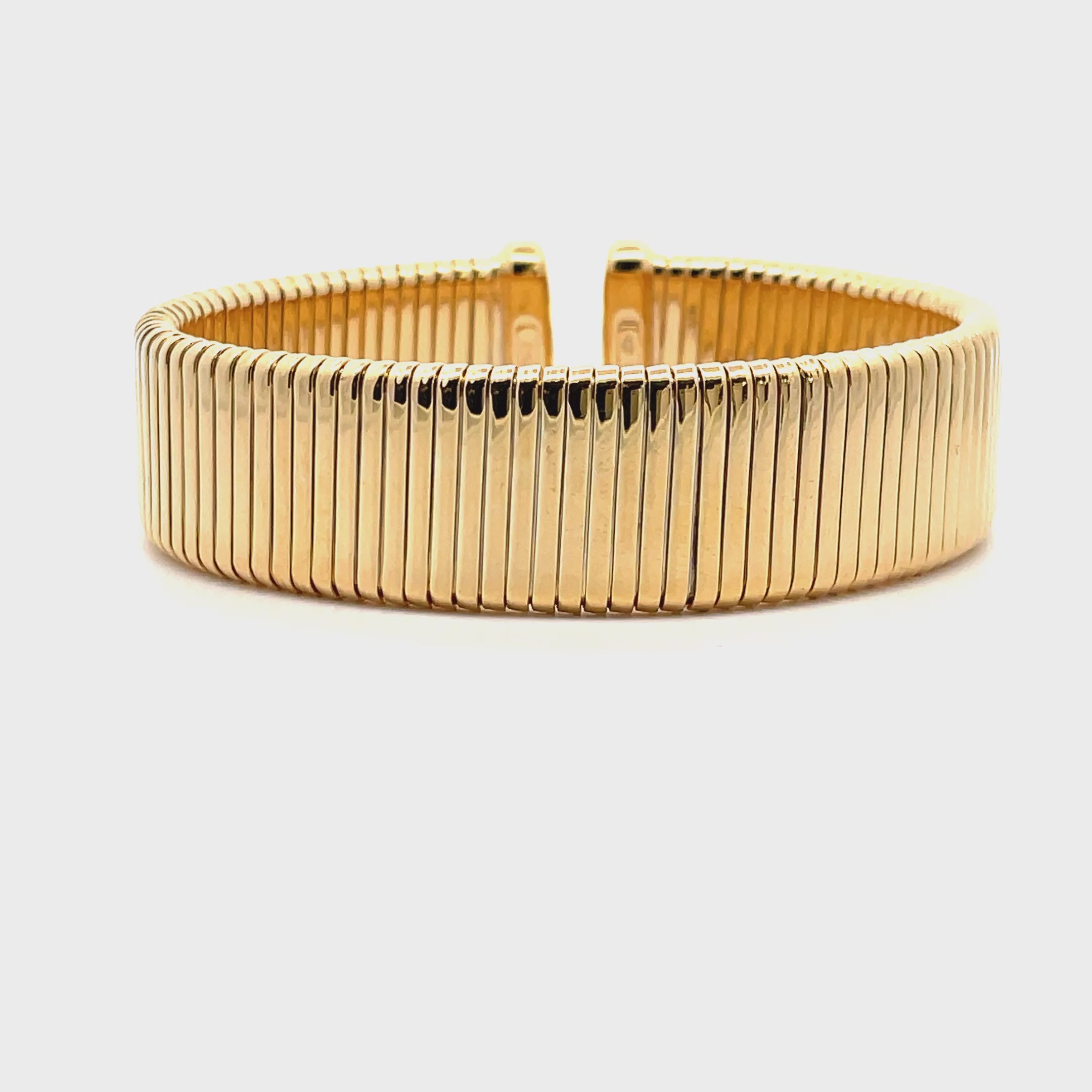 Marcello Pane BRFO 416G Sterling Silver Bangle Bracelet with Gold Overlay