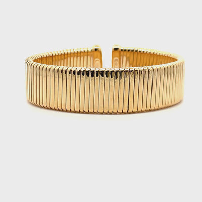 Marcello Pane BRFO 416G Sterling Silver Bangle Bracelet with Gold Overlay