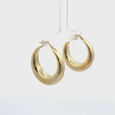 Marcello Pane ORELE 003G Hoop Earrings With Gold Overlay