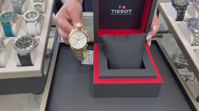 Tissot T150.417.33.031.00 PR 100 Chronograph Watch with Gold PVD