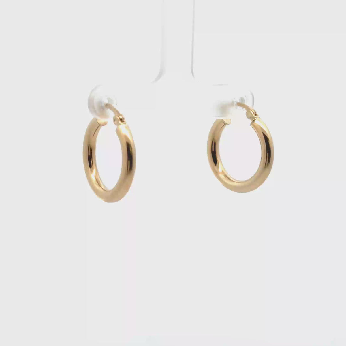 14K yellow gold hoop earrings - 1.90 grams
