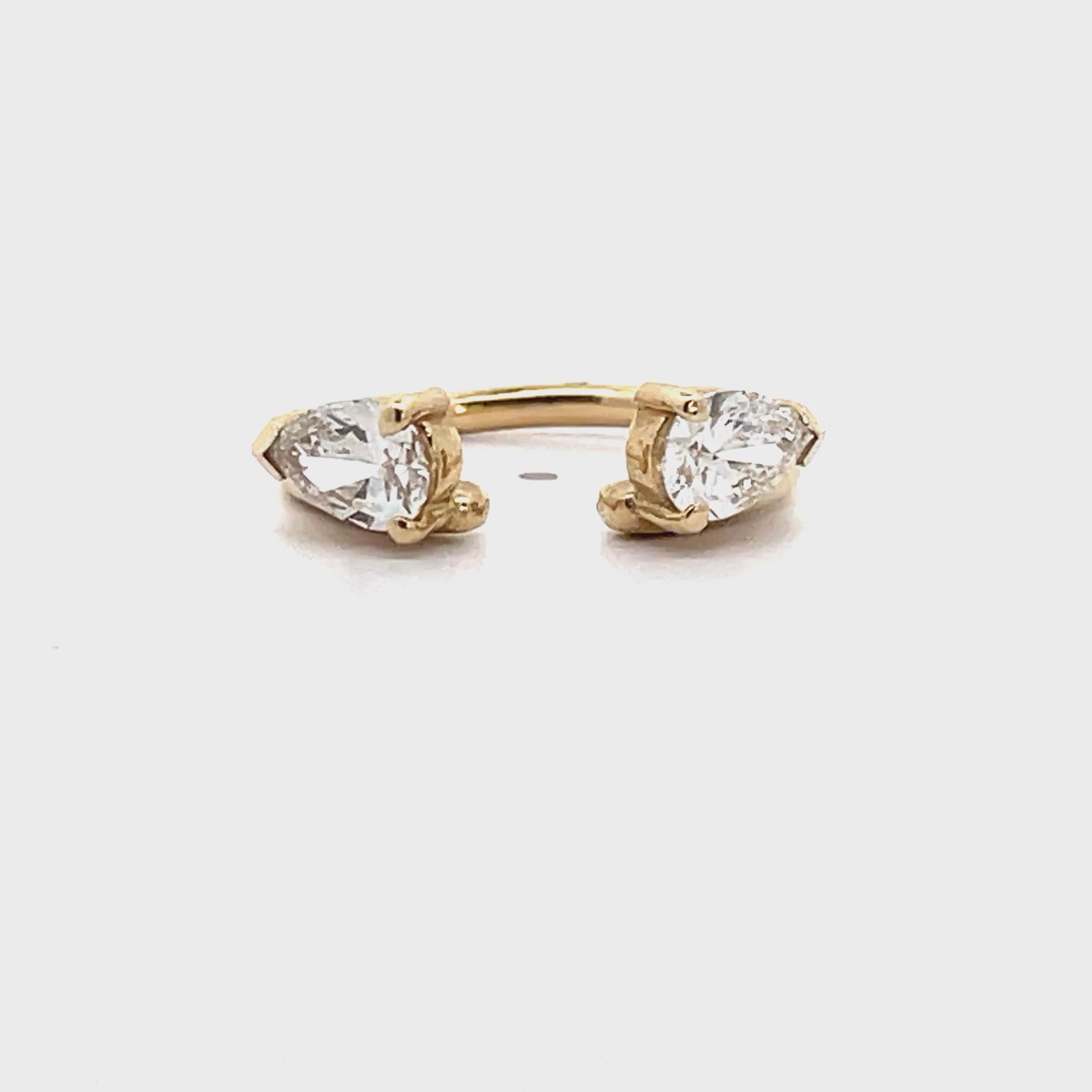 14K Yellow Gold Lab Diamond Ring
