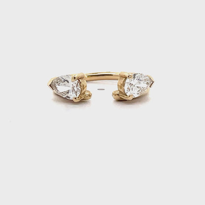 14K Yellow Gold Lab Diamond Ring