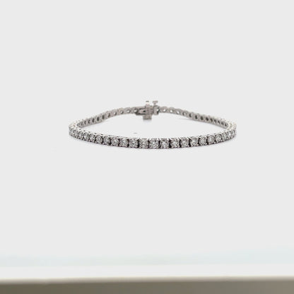 14K White Gold Lab Grown Tennis Bracelet